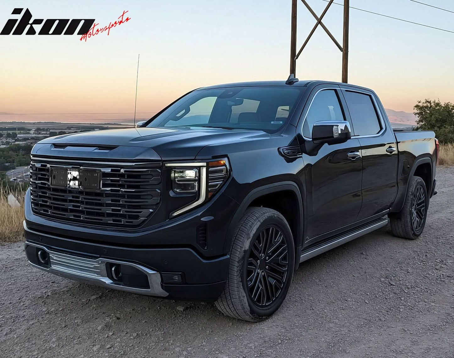 2022-2024 GMC Sierra 1500 Gloss Black Denali Style Front Hood Grille