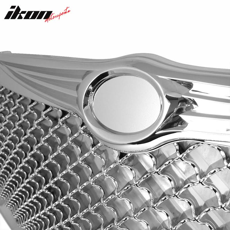 2004-2006 Chrysler Sebring Mesh Chrome Front Bumper Hood Grille ABS