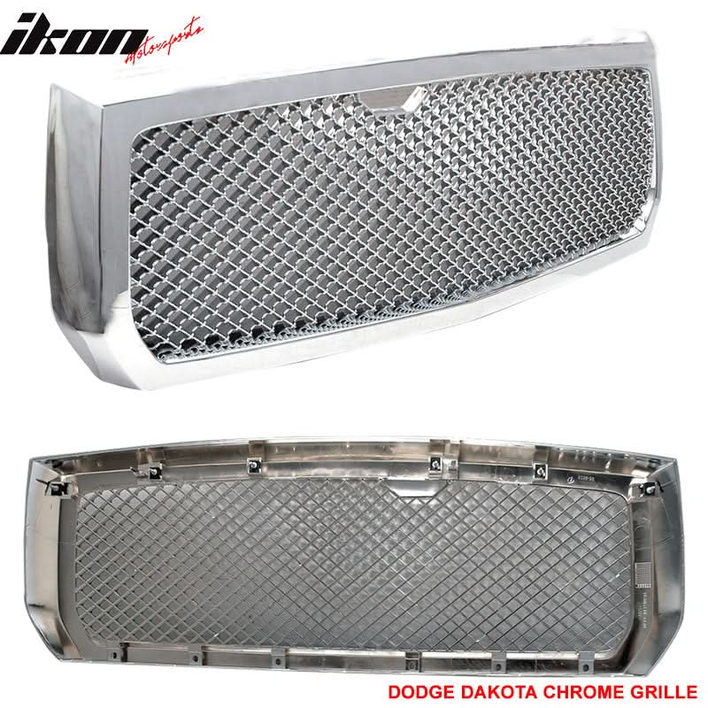 2005-2007 Dodge Dakota Honeycomb Sport Mesh Hood Bumper ABS Grille