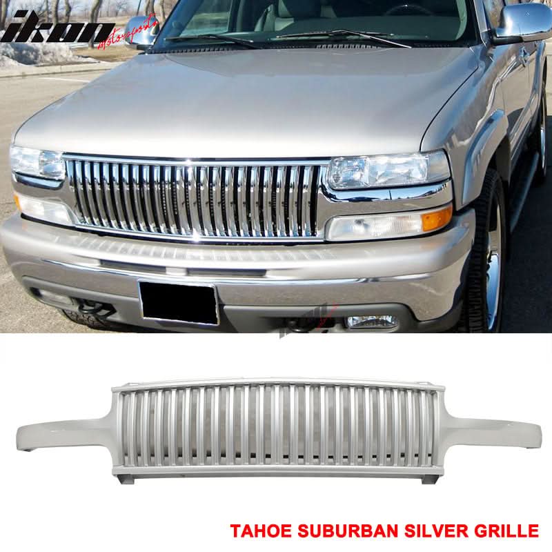 2000-2006Â Tahoe Suburban Front Hood Bumper Grille Guard ABS Silver