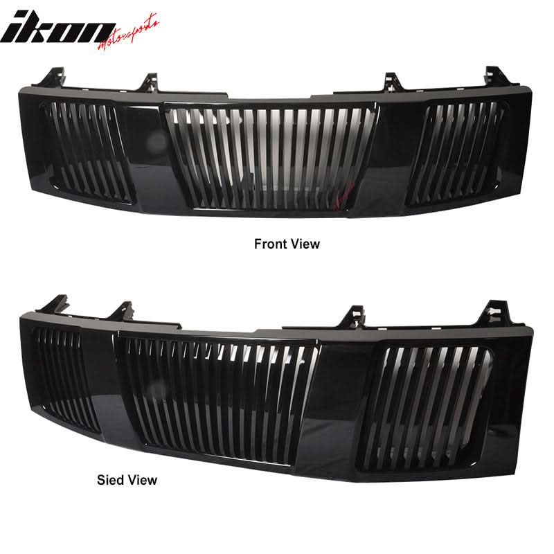2004-2007Â Nissan Titan Front Hood Grille Vertical Style Black ABS