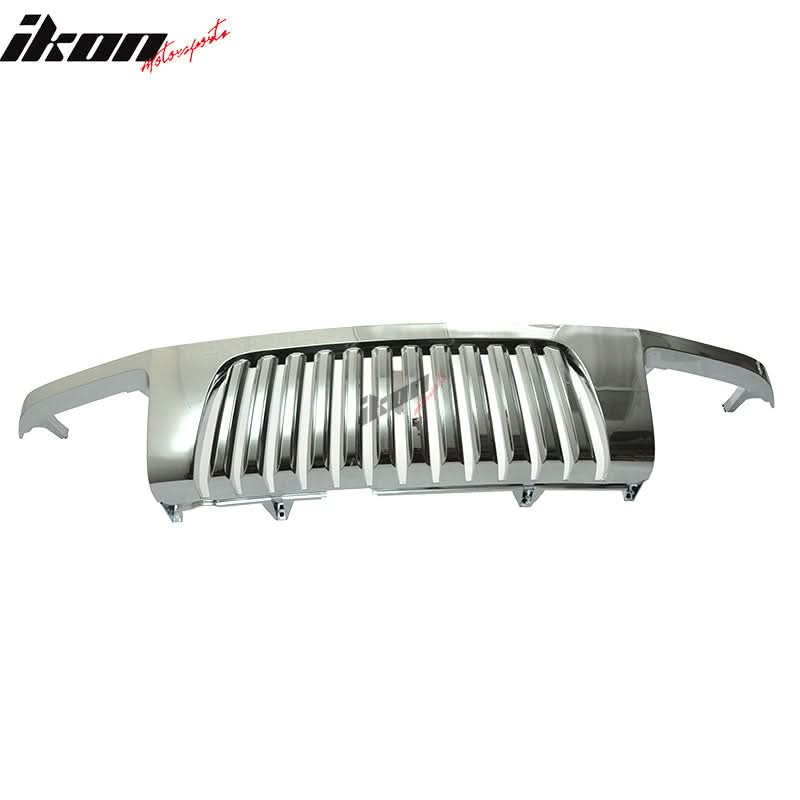 2002-2004 Nissan Xterra Vertical Chrome Front Bumper Hood Grille ABS