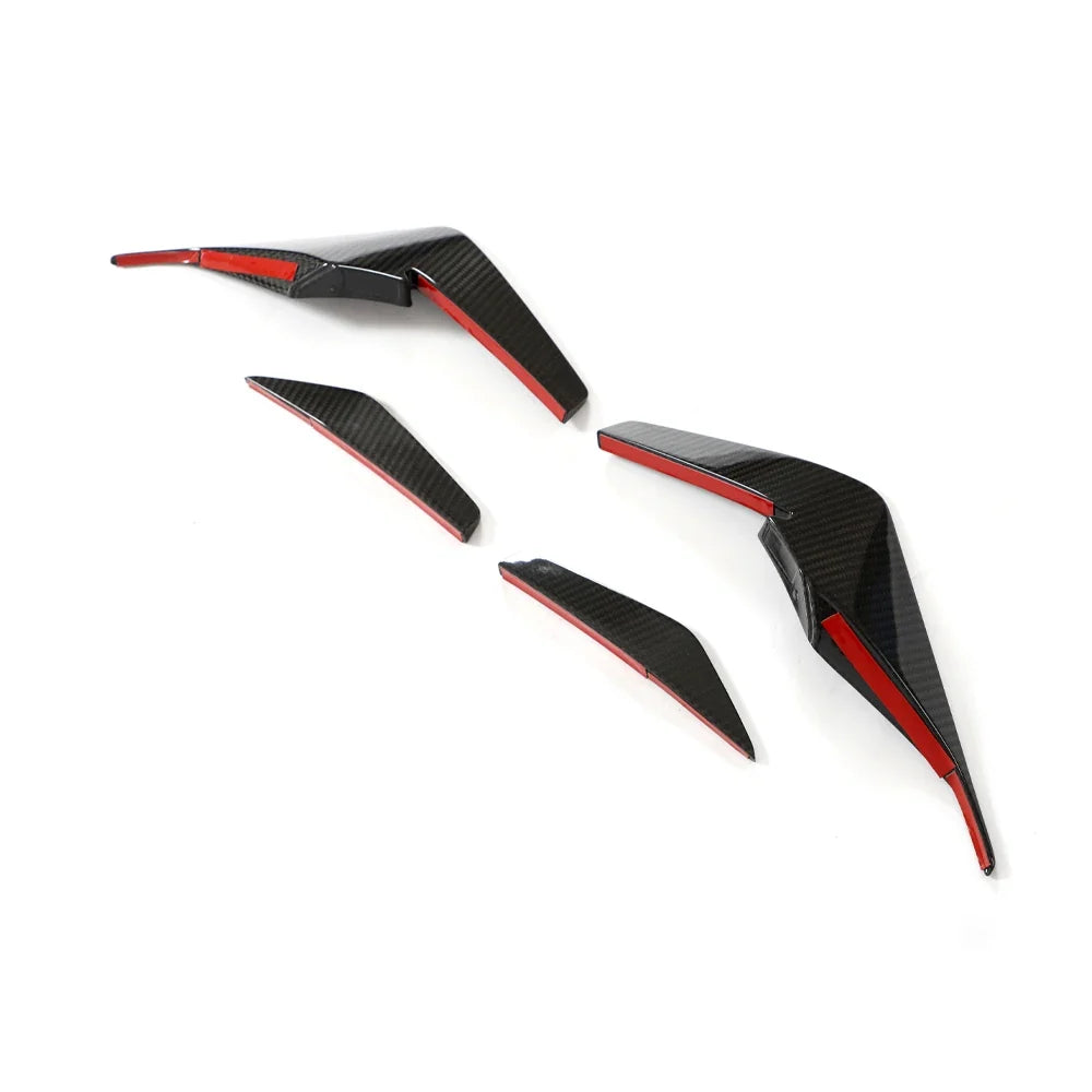 2022–2023 Audi R8 V10 GT & Performance Coupe P-Style Front Bumper Canards – Dry Carbon Fiber