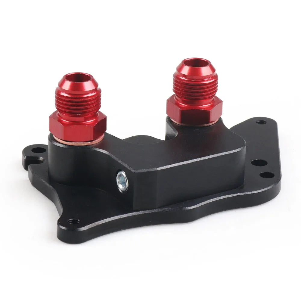 MINI Cooper S Supercharger R56 Aluminum Oil Filter / Oil Cooler Fitting Adapter with AN10 Fittings