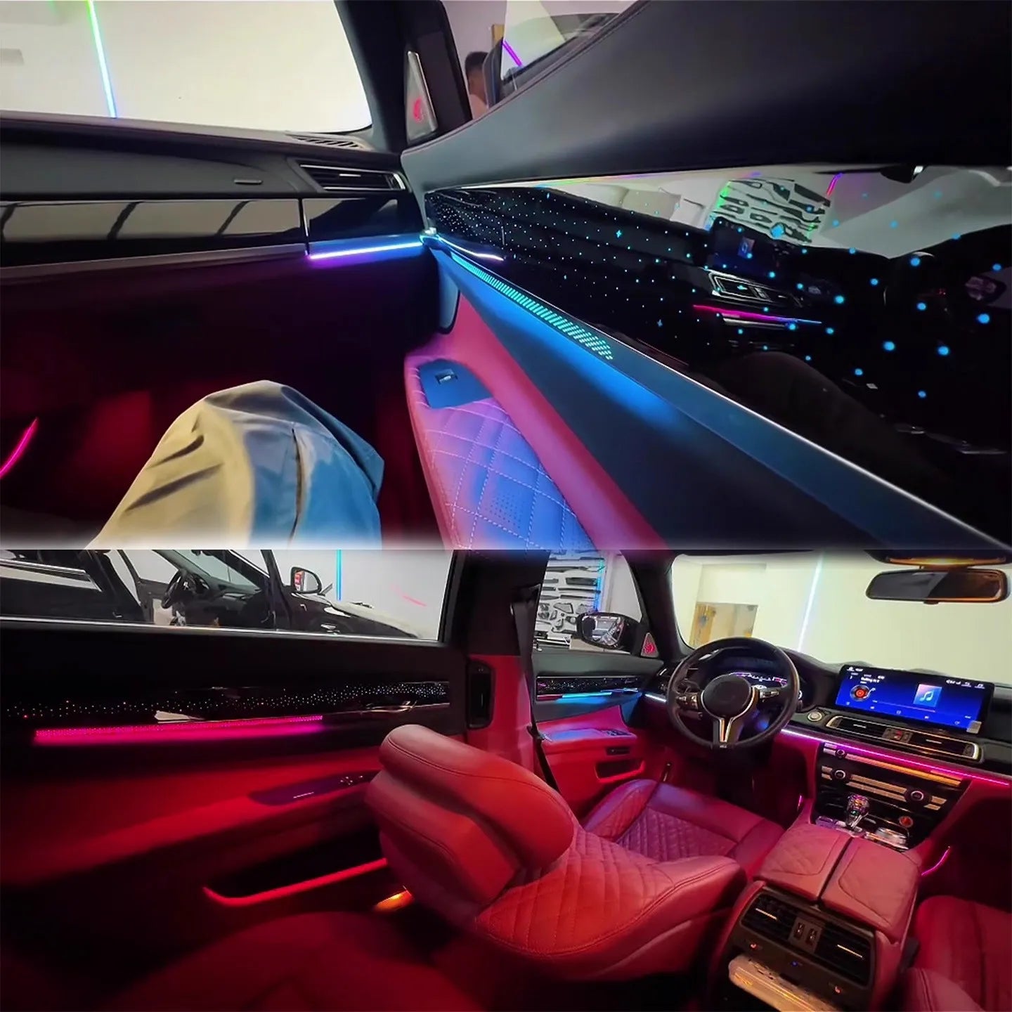 BMW 7 Series F02 Interior 64-Color Symphony LED Ambient Light Kit 2009 - 2015