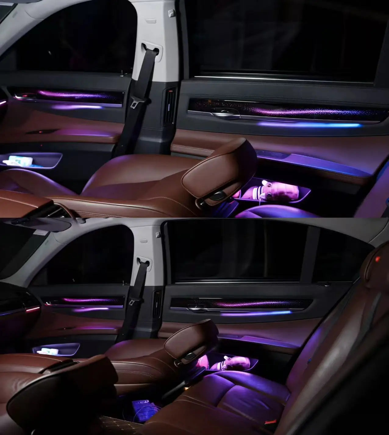 BMW 7 Series F01 Short Wheelbase Interior 64-Color Galaxy Style LED Ambient Light Kit 2009 - 2014