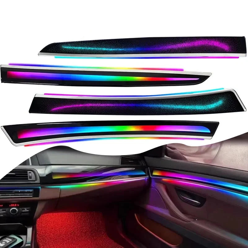 BMW 5 Series F10 / F11 / F18 Interior 64-Color Symphony Rainbow LED Ambient Light Bar Kit 2010 - 2017