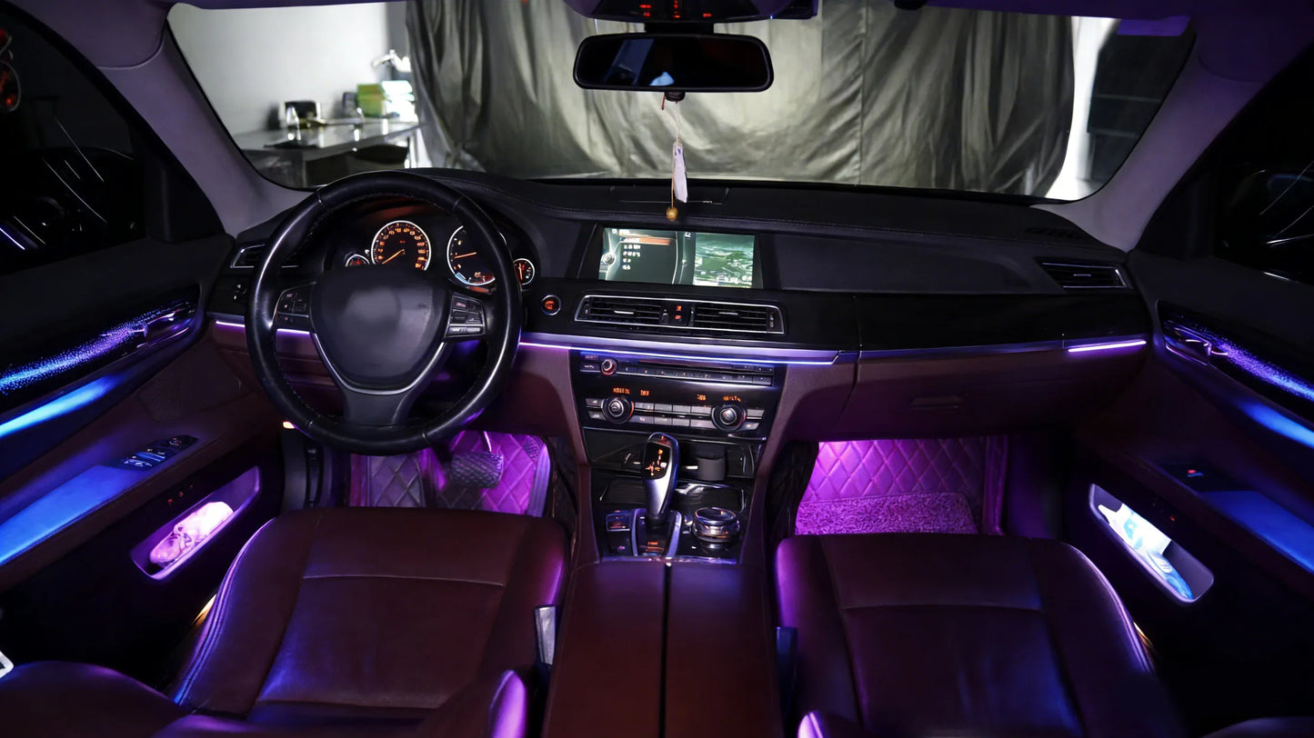 BMW 7 Series F01 Short Wheelbase Interior 64-Color Galaxy Style LED Ambient Light Kit 2009 - 2014