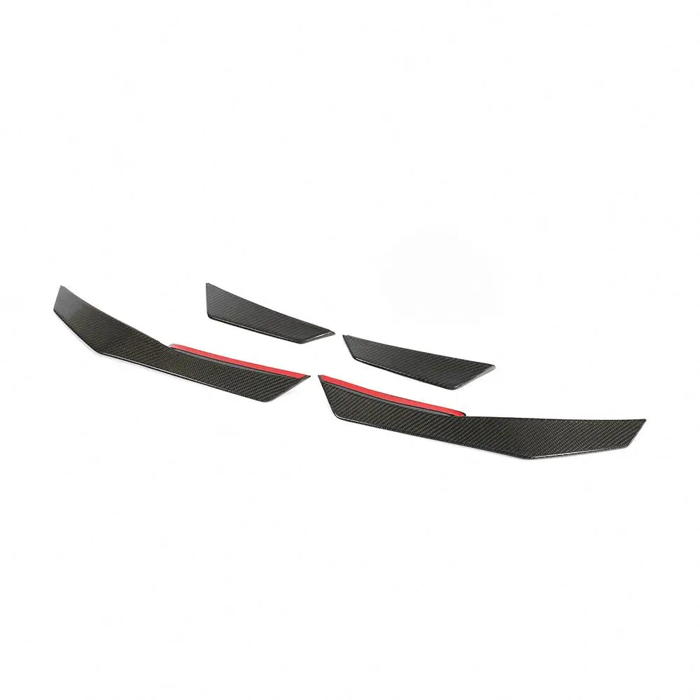2016–2018 Audi R8 V10 & V10 Plus Coupe A-Style Front Fins Diveplanes – Carbon Fiber