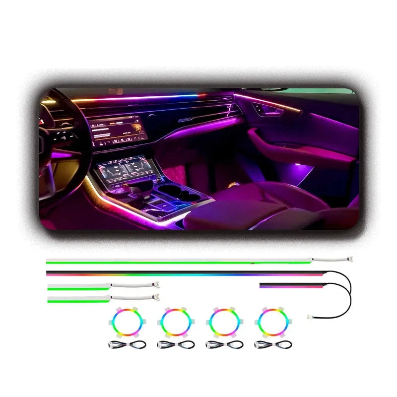 Audi Q8 Interior 64-Color Symphony Active LED Ambient Light Kit 2018 - 2024