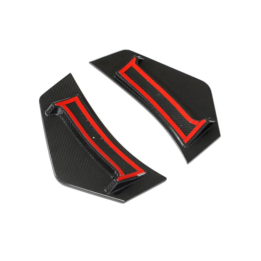Audi R8 V10 Coupe 4S Gen 2 Facelift Prepreg Dry Carbon Fiber Rear Bumper Fins Canards 2019 - 2023