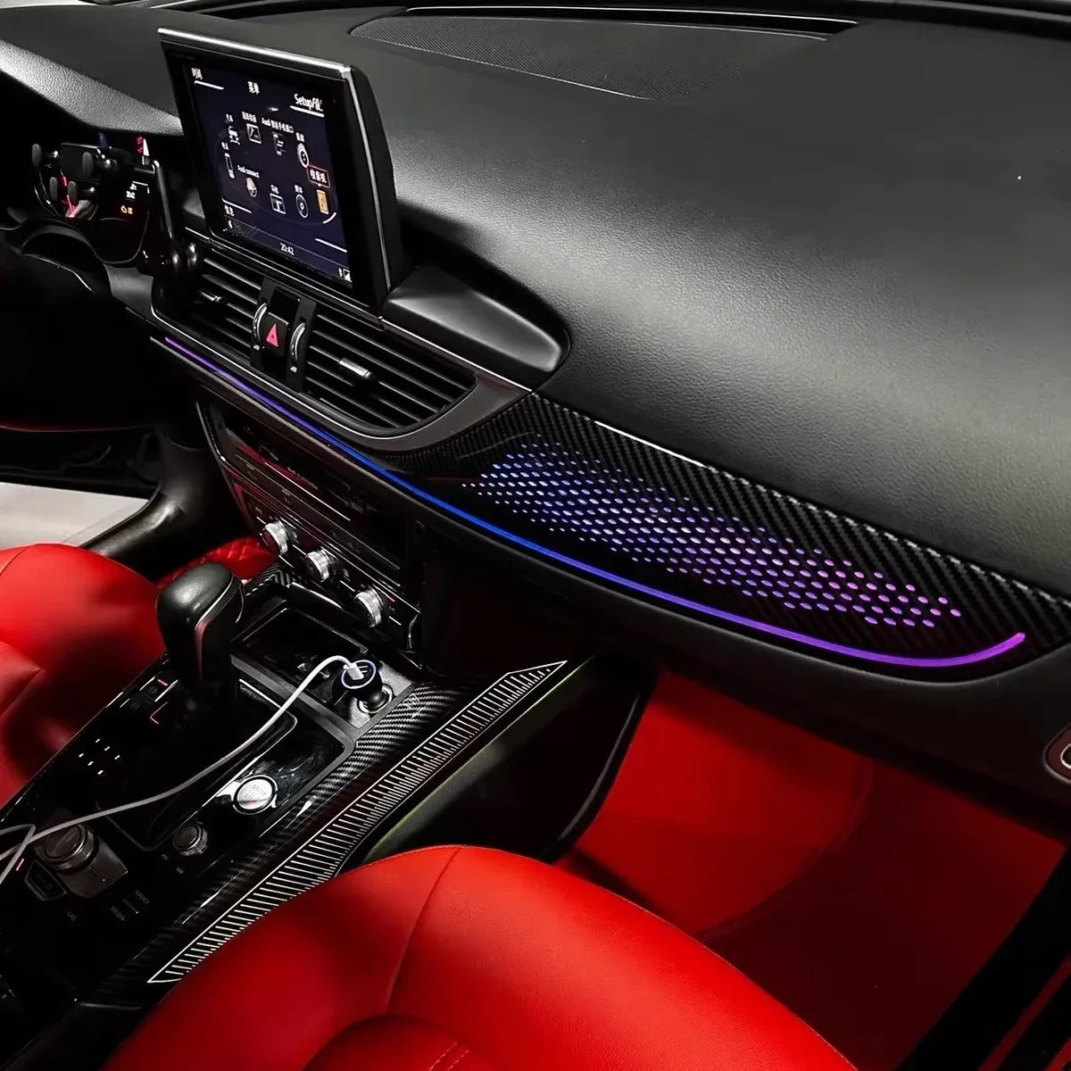 Audi A6 / S6 / RS6 C7 Interior 64-Color Dynamic Symphony LED Ambient Light Kit 2012 - 2018