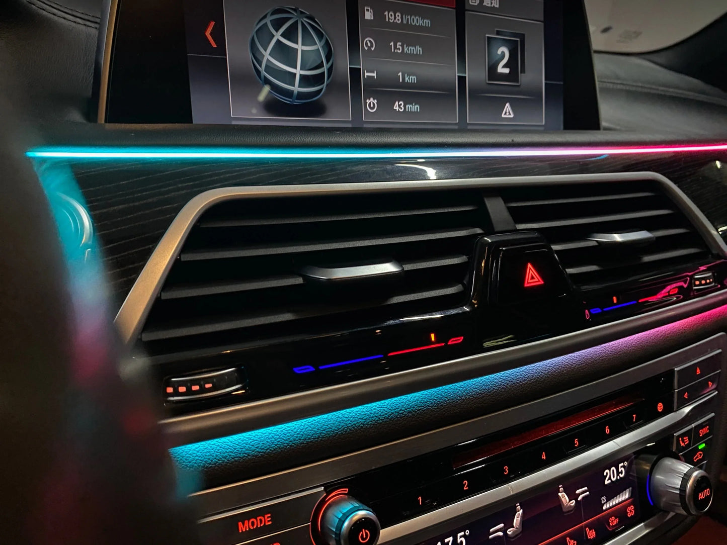 BMW 7 Series G12 Interior 64-Color Dynamic LED Ambient Light Kit 22-in-1 2016 - 2022 (Replaces 63317456877)
