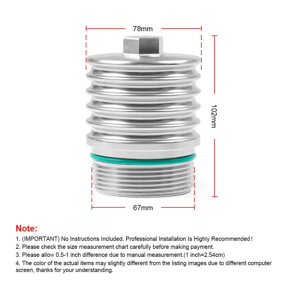 VW / Audi / SEAT / Skoda DSG-6 DQ250 Aluminum Cool Flow Transmission Oil Filter Housing for EA113 / EA888 2.0T FSI / TSI (Golf MK5 / MK6 / MK7 / Scirocco / Passat / A3 / S3 / TT / TTS / Replaces 02E305045)