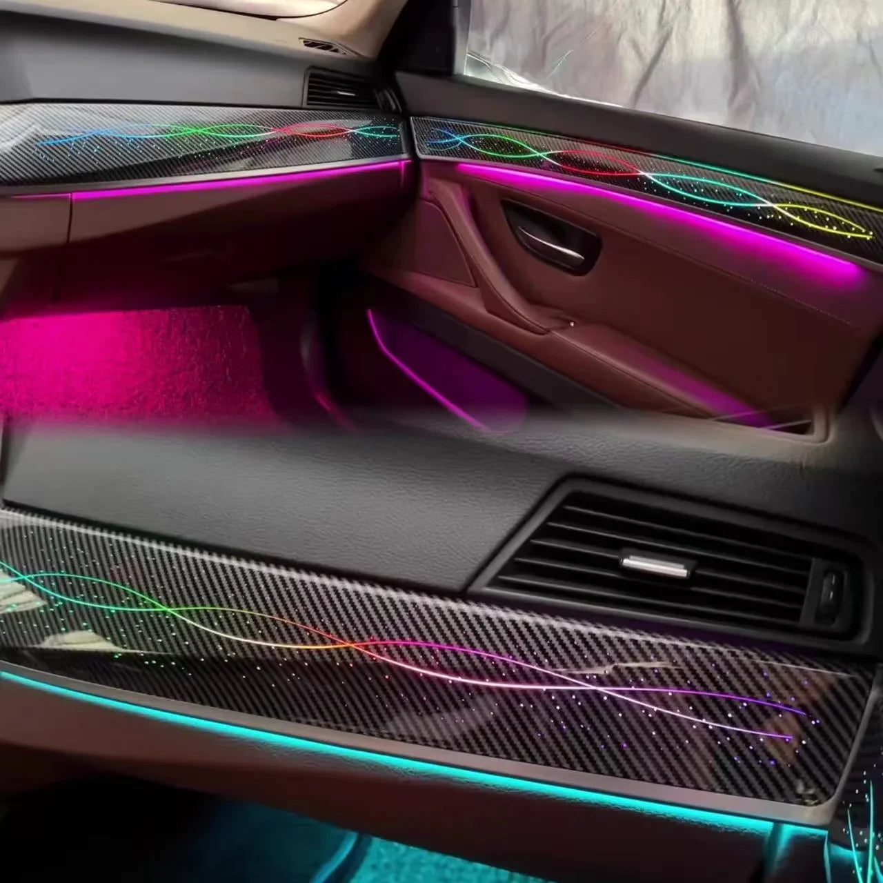 BMW 5 Series F10 / F11 / F18 Interior 64-Color Symphony LED Ambient Light Kit 2011 - 2017