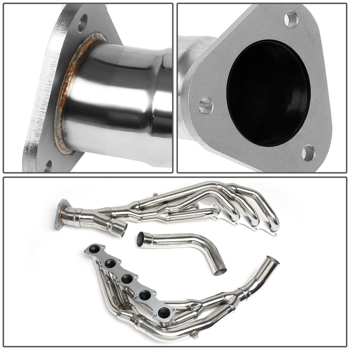 99-04 Ford F-250 SD F-350 SD 6.8L V10 Long Tube Header Stainless Steel