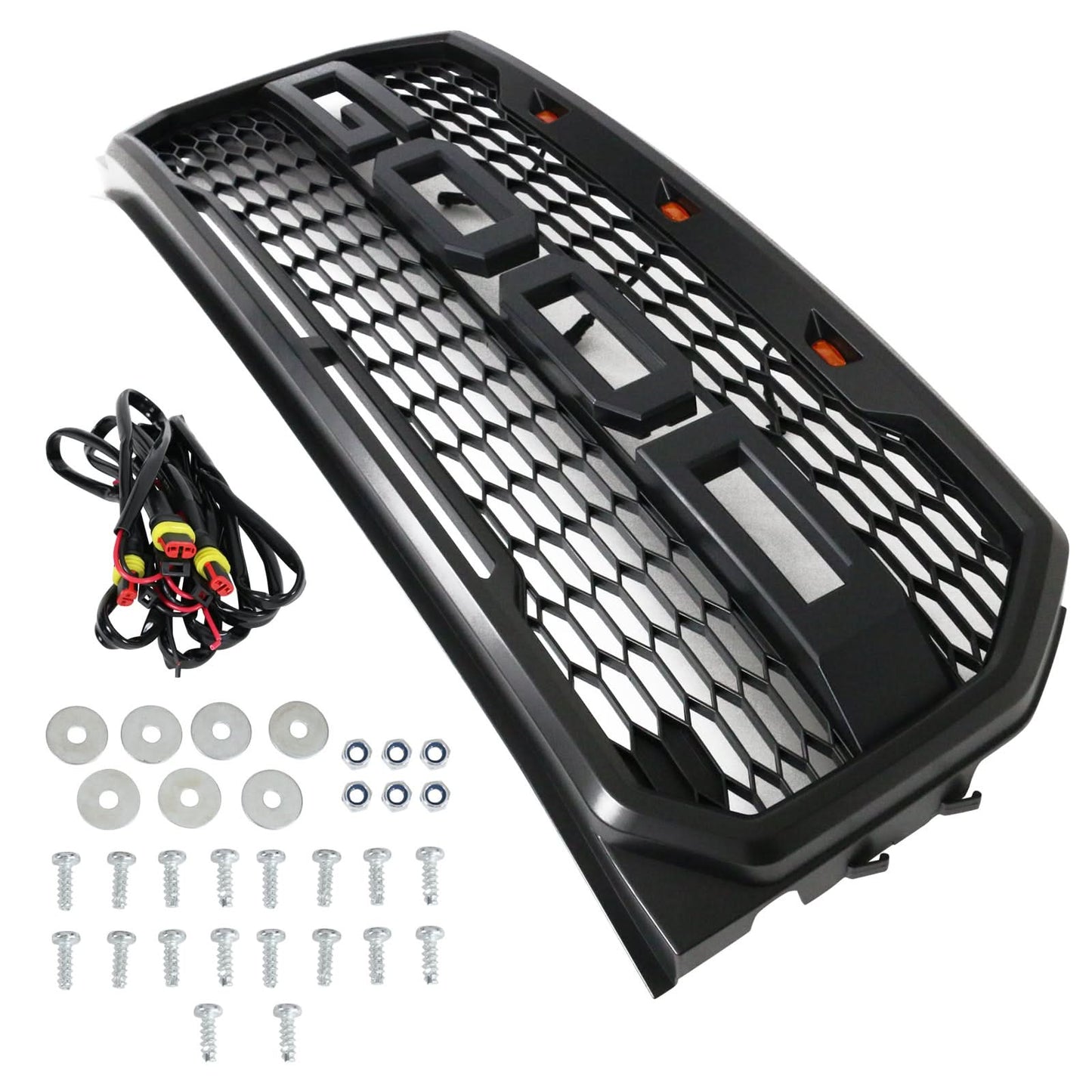 2015-2017 Ford F150 R Front Bumper Hood Mesh LED Grille Replacement