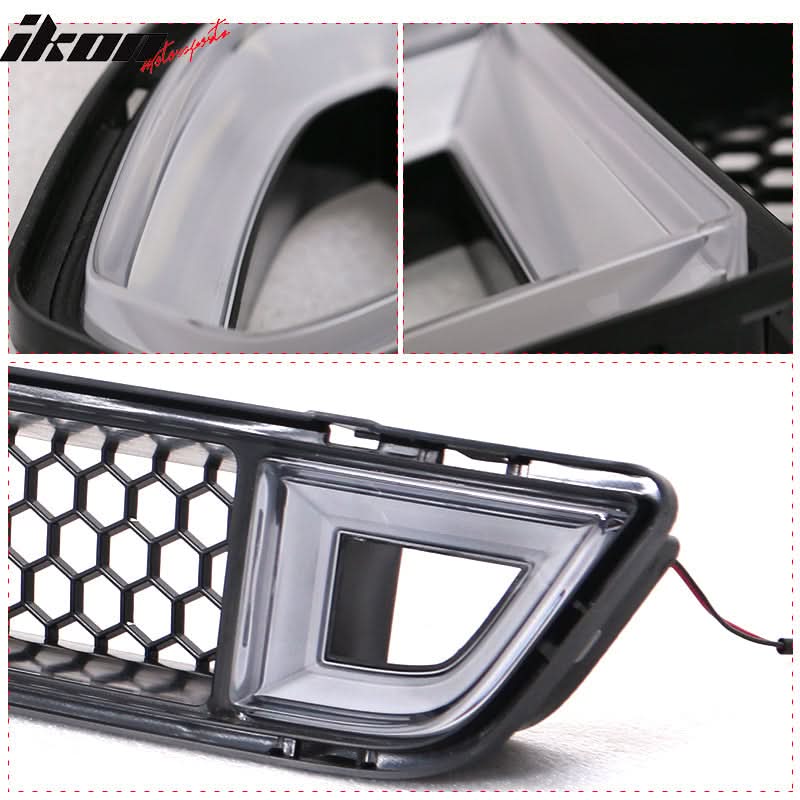 2015-2017 Ford Mustang IKON Front Lower Grill Mesh Grille With Light