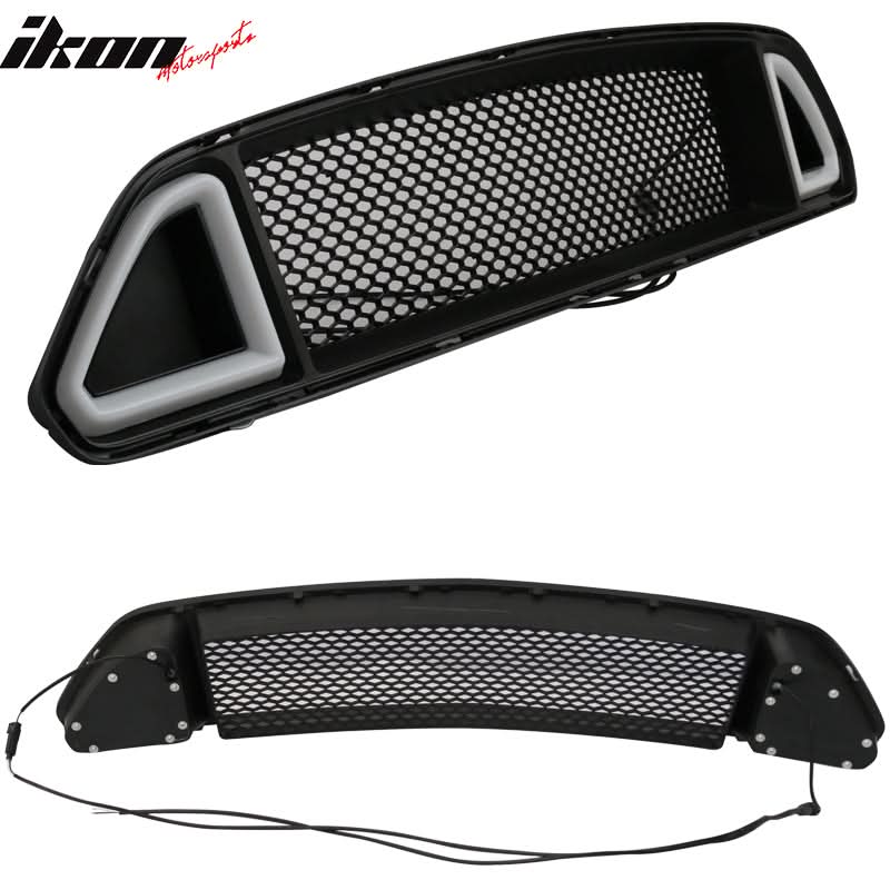 2015-2017 Ford Mustang Black Front Hood Bumper Mesh Grill Grille ABS
