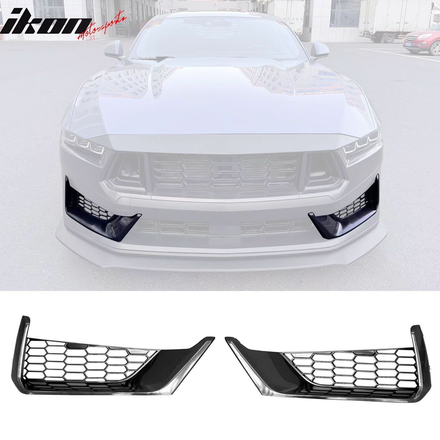 2024-2025 Ford Mustang Dark Horse Front Bumper Lower Side Grille ABS
