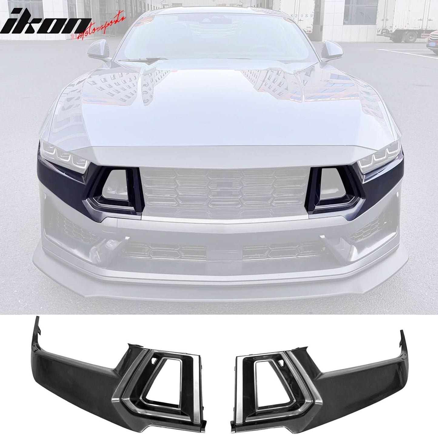 2024-2025 Ford Mustang Dark Horse Front Bumper Mesh Grilles Covers ABS