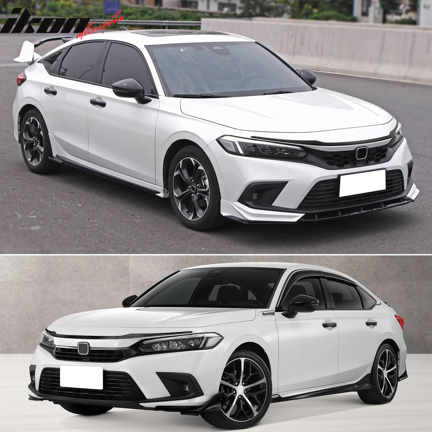 2022-2025 Civic Sedan Hatchback Carbon Fiber Print Grille Trim ABS