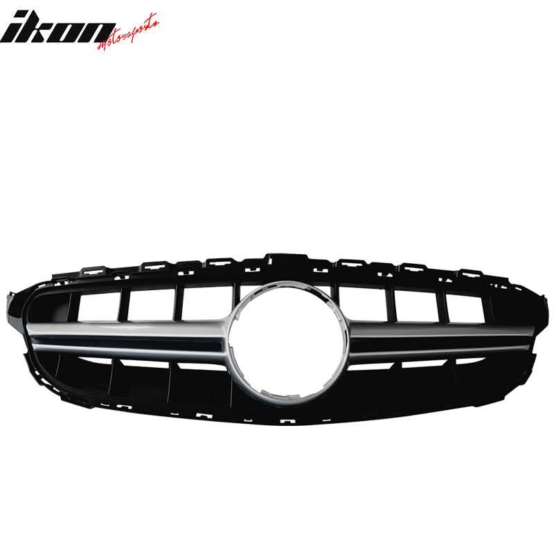 2015-2018 Benz W205 C-Class Vertical AMG Style Silver Front Grille