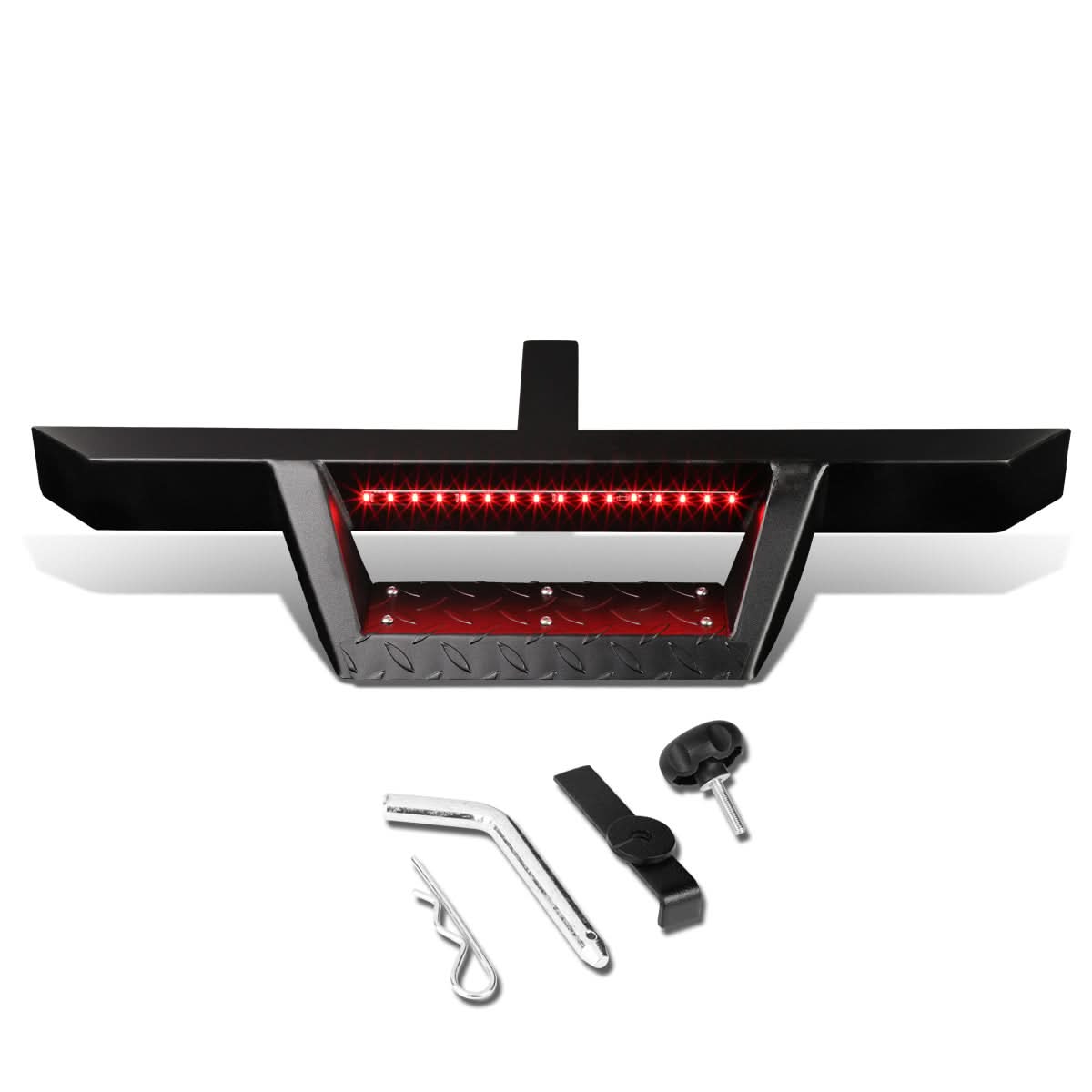 Universal 2" Receiver Hitch Step with LED Light