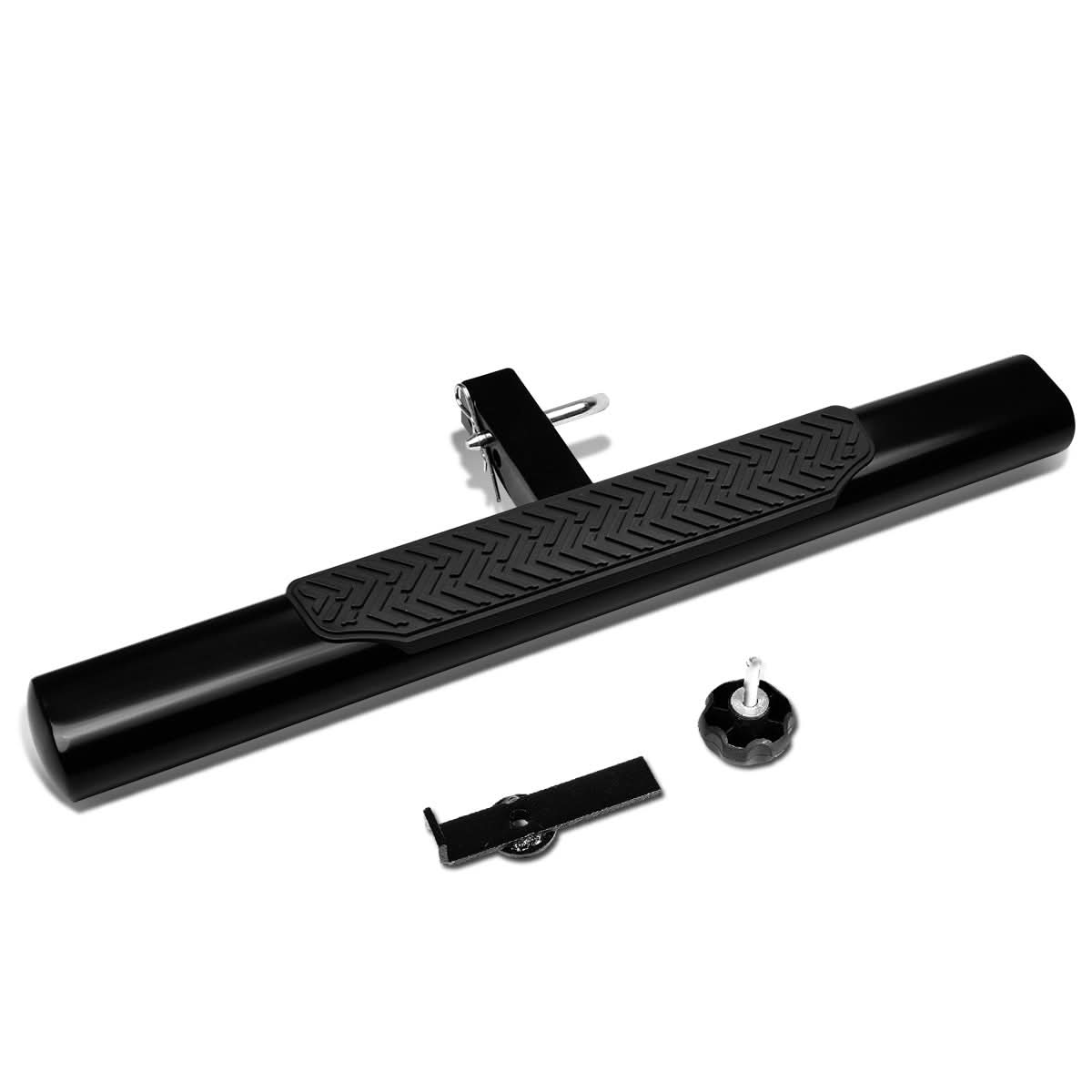 2 Inch Receiver Hitch Step - 35 Inch Black Oval Design