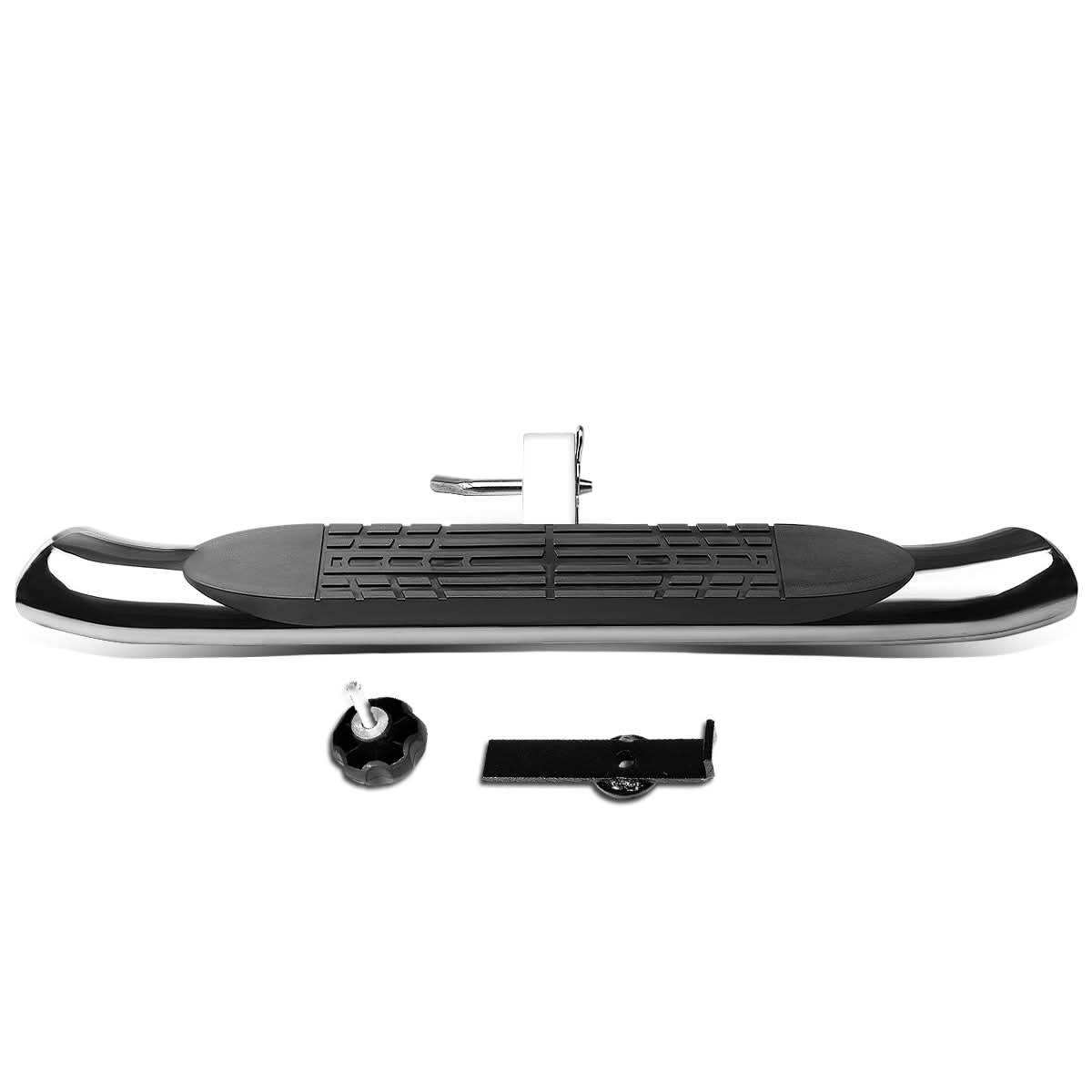 2 Inch Receiver Hitch Step - 4 Inch Oval Chrome Step 37 Inch Length