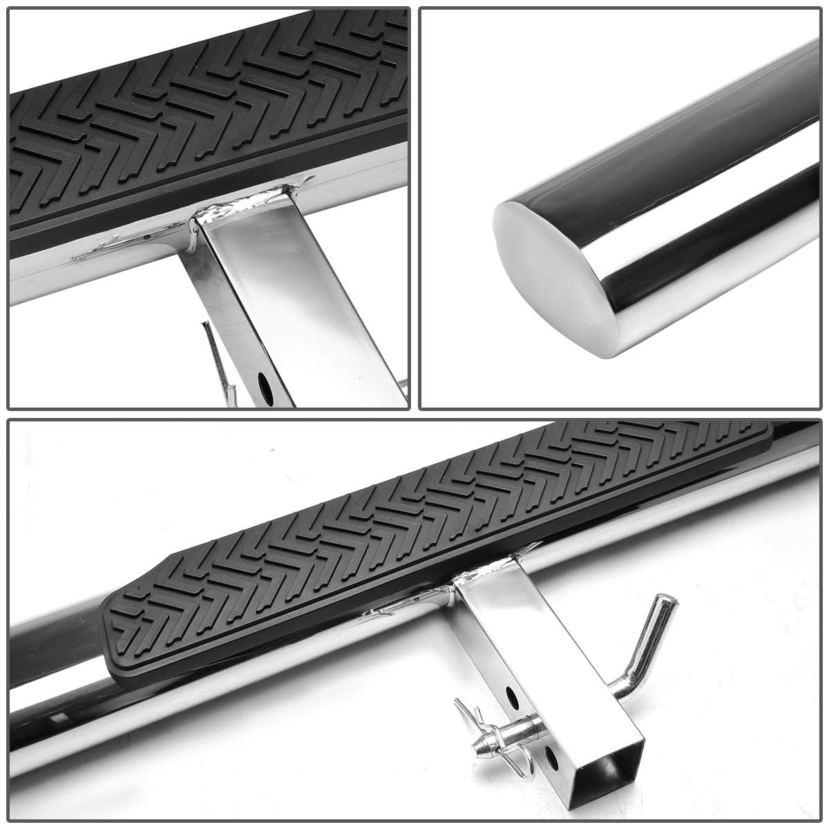 2" Receiver Hitch Step - 4" Oval Chrome Step 35" Length