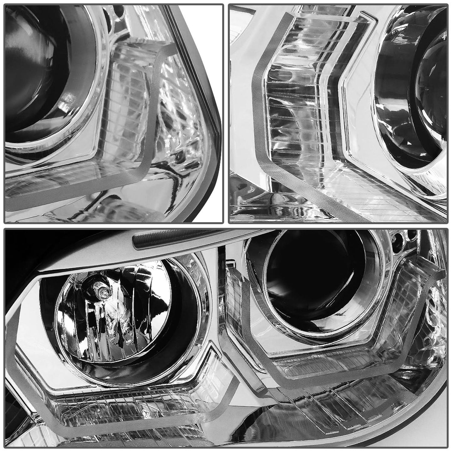 04-07 BMW 5 Series LED Headlights Chrome Housing H1/H7 Bulbs