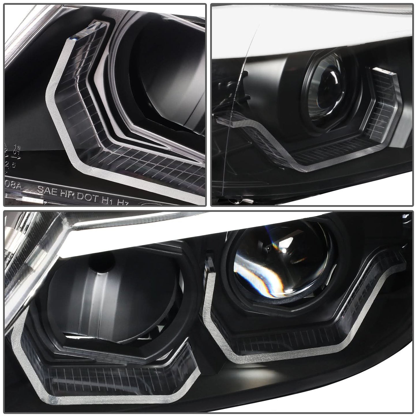 06-12 BMW 3-Series E90 3D Crystal Halo Projector Headlights