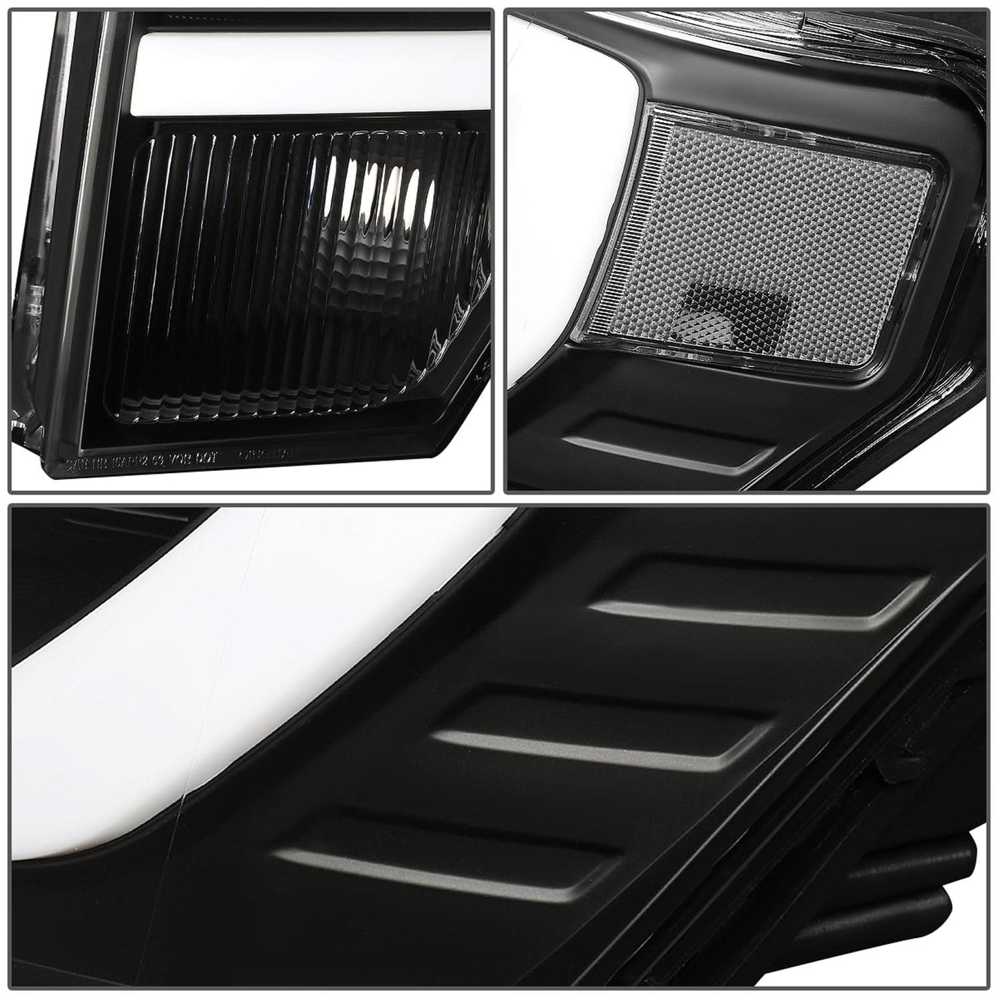 09-14 Ford F-150 3D LED Projector Headlights Black Housing