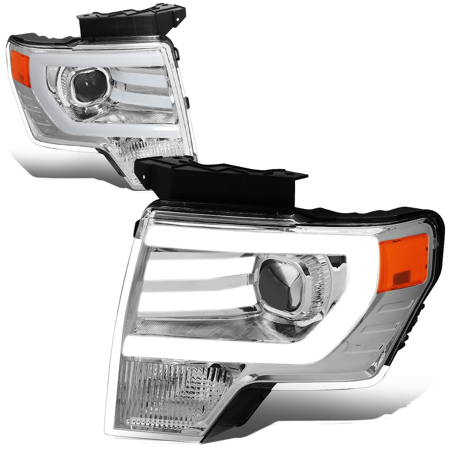 09-14 Ford F-150 3D LED Projector Headlights Chrome Housing