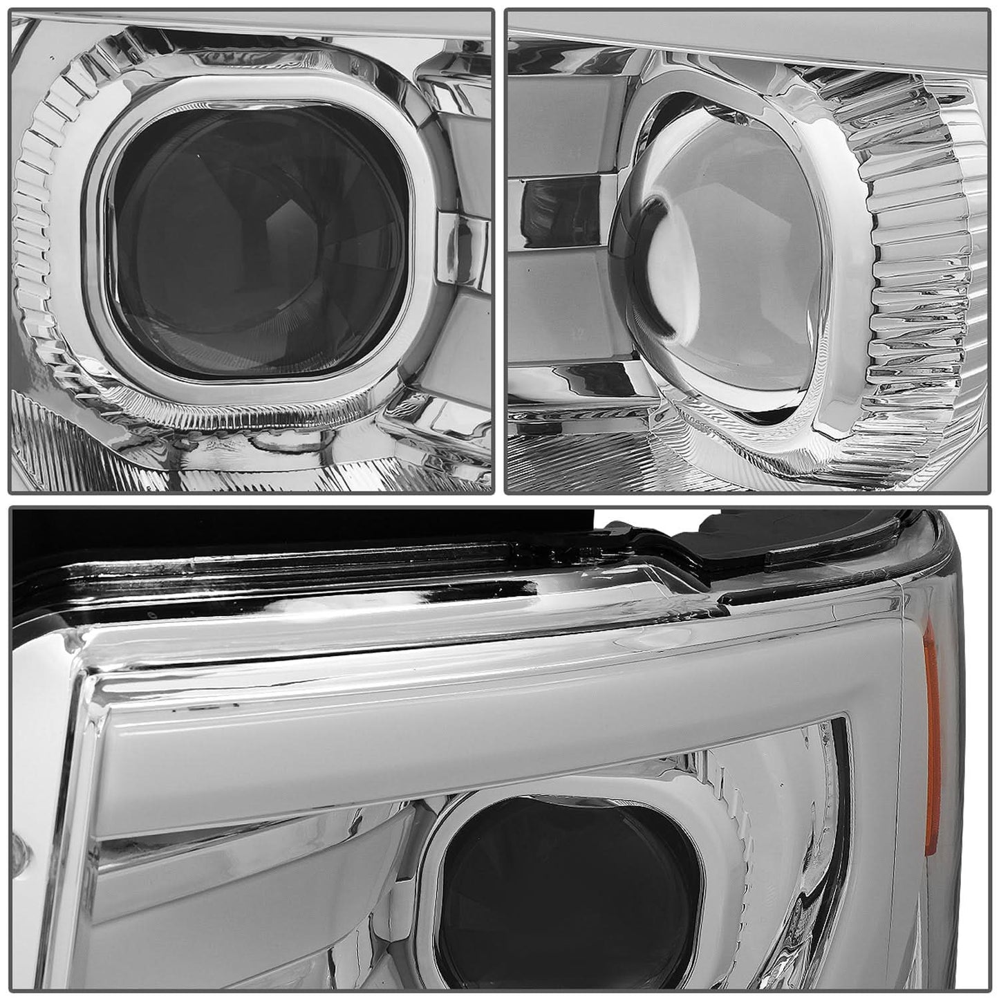 09-14 Ford F-150 3D LED Projector Headlights Chrome Housing