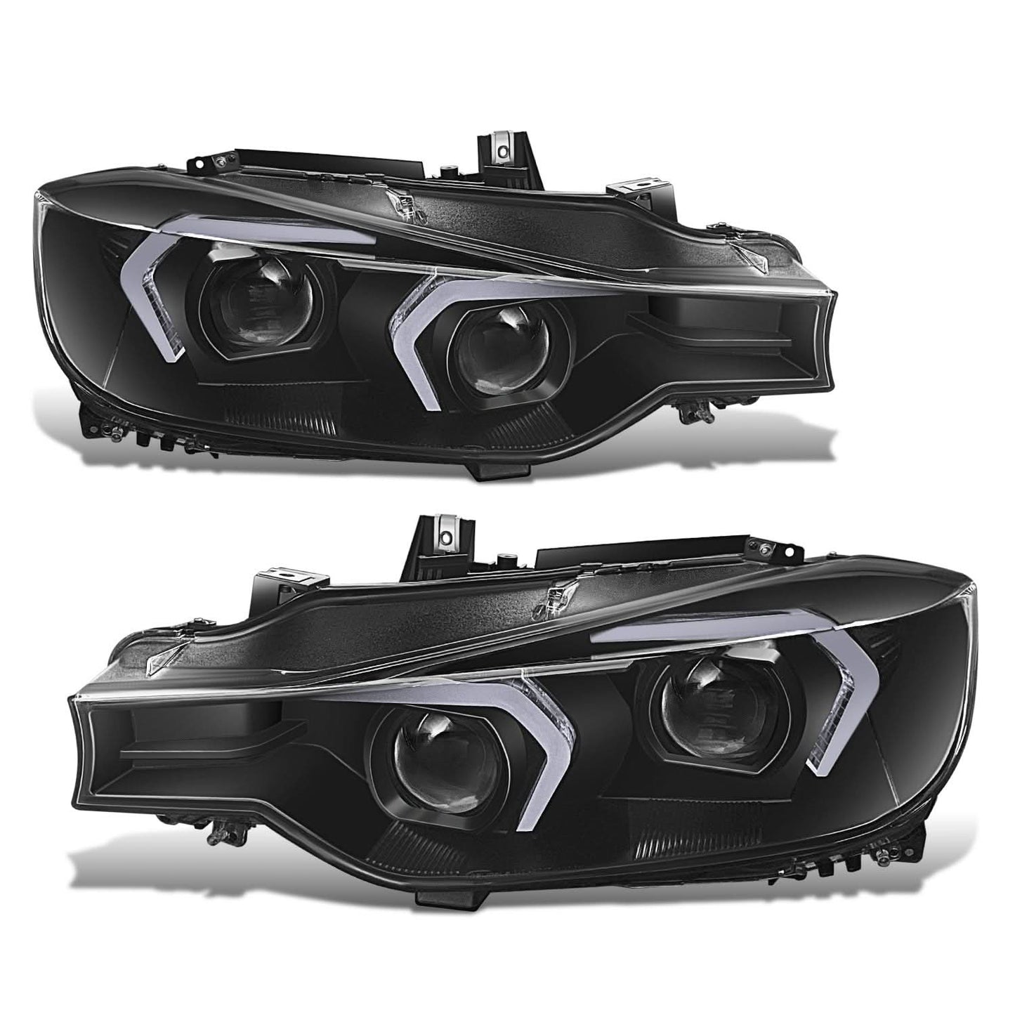 2012-2015 BMW 320I 328D 328I 335I 3D LED Swoosh Projector Headlights