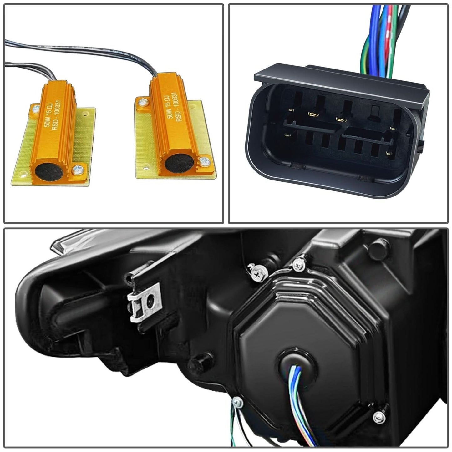 2012-2015 BMW 3-Series 3D LED Swoosh Projector Switchback Headlights