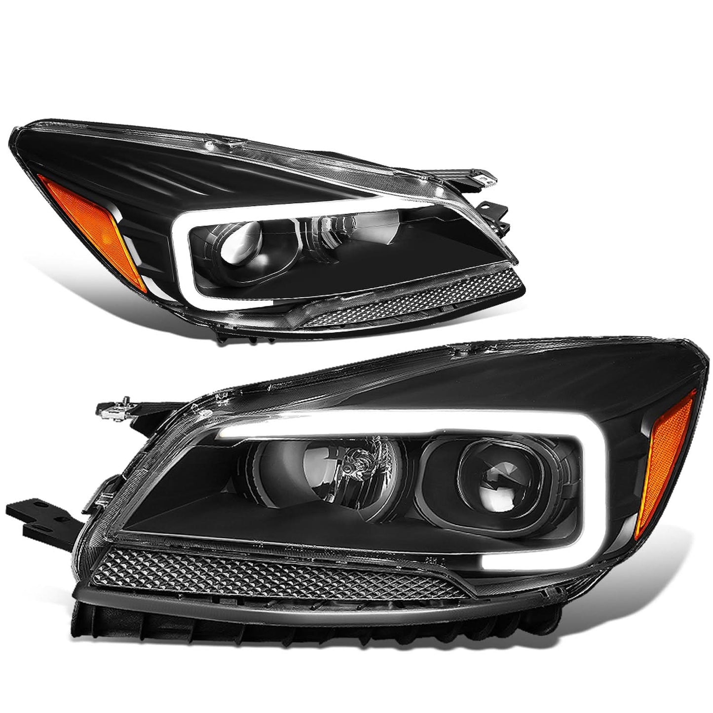 2013-2016 Ford Escape 3D LED DRL Projector Headlights Black Housing