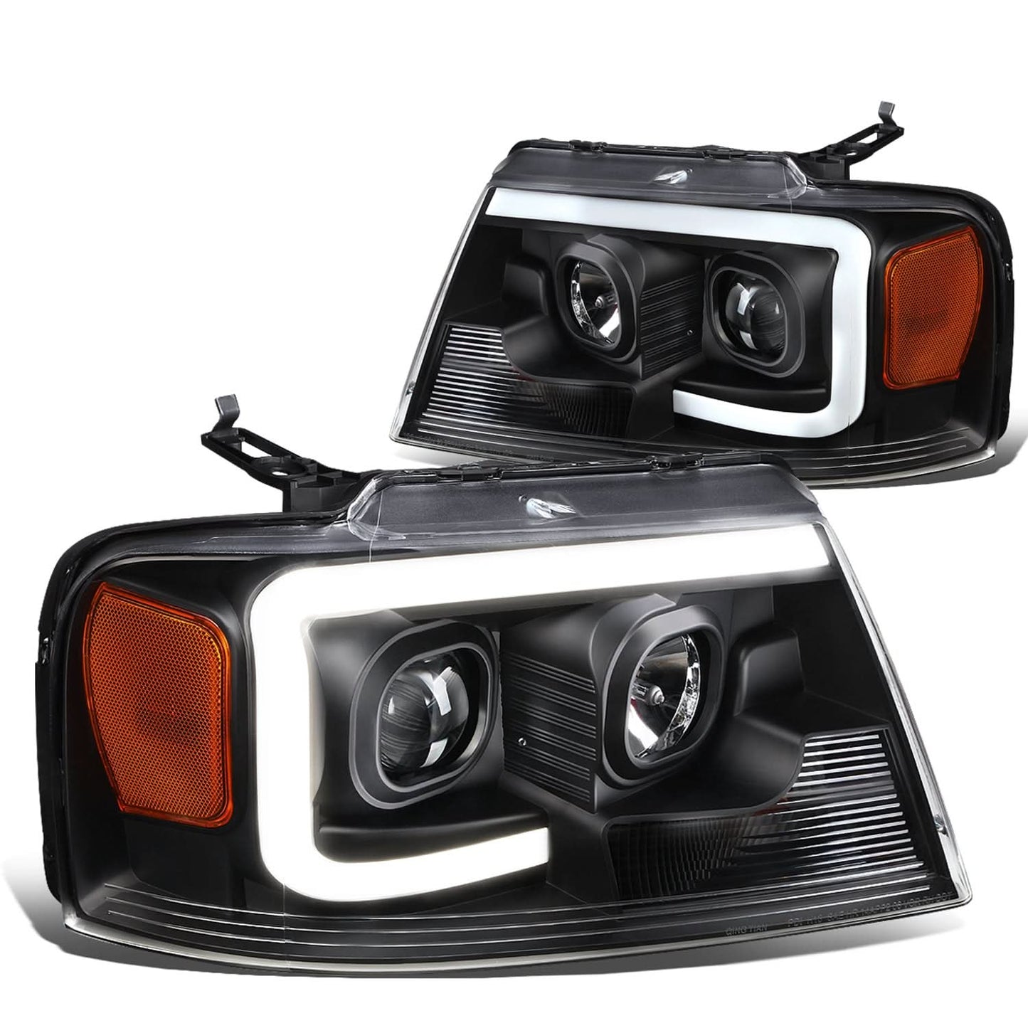 04-08 Ford F-150 / 06-08 Lincoln Mark LT 3D LED C-Bar Headlights