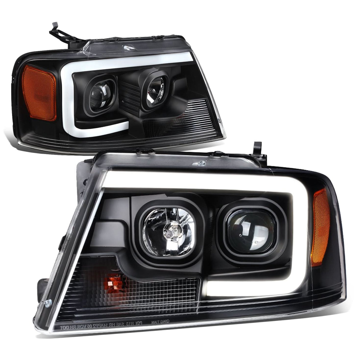 04-08 Ford F-150 / 06-08 Lincoln Mark LT 3D LED C-Bar Headlights