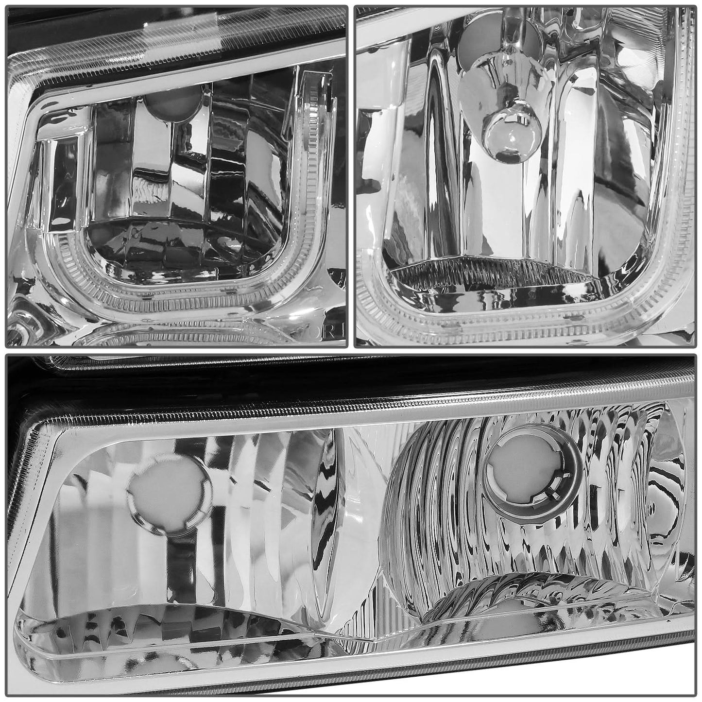 03-07 Chevrolet Silverado / Avalanche J-Halo LED DRL Headlights Chrome