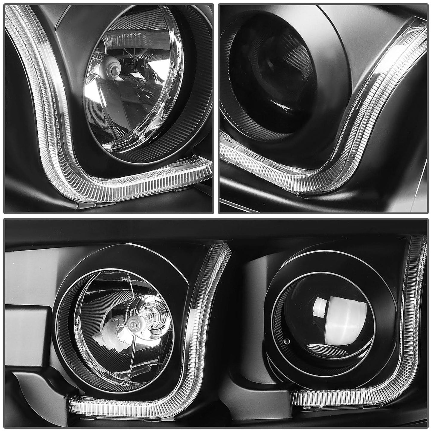 2004-2008 Ford F-150 3D LED J-Bar Halo Projector Headlights