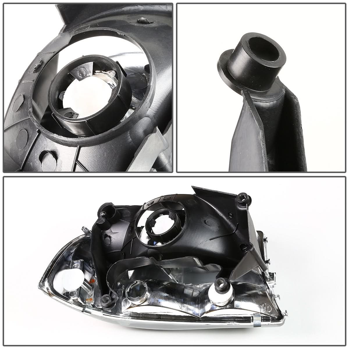 97-04 Dodge Durango Chrome Housing Amber Corner Headlights
