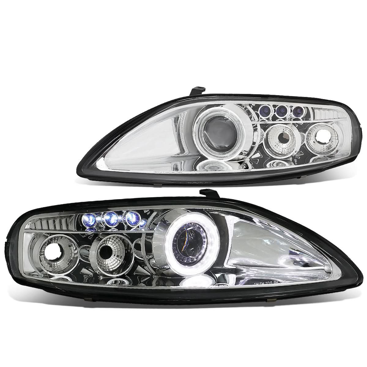 92-00 Lexus SC300/SC400 LED DRL Halo Projector Headlights Chrome