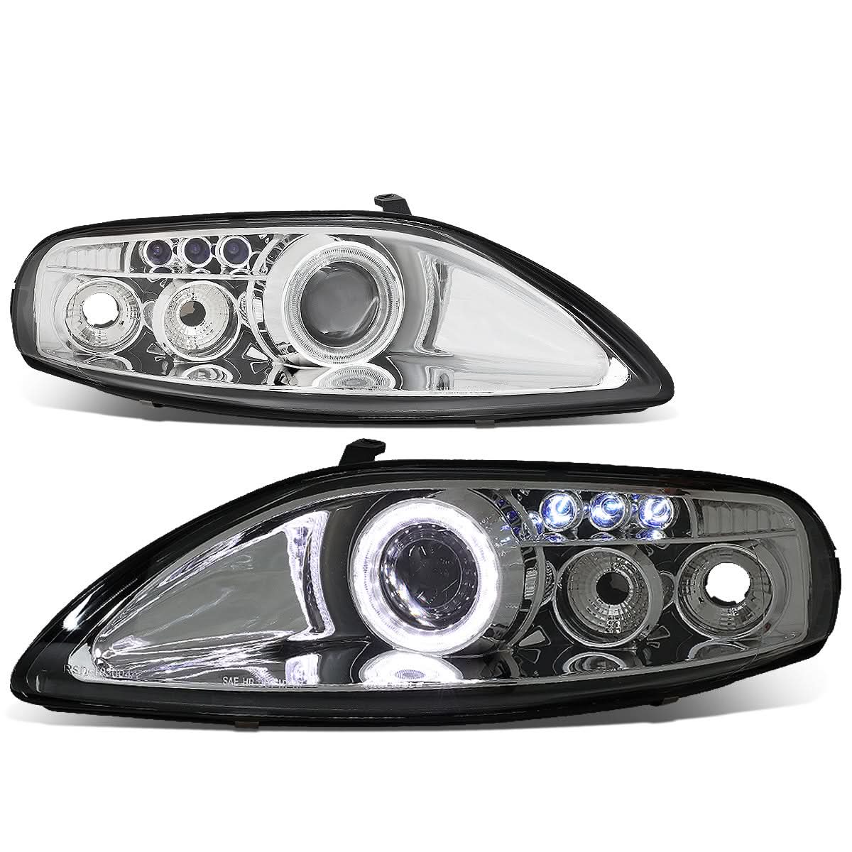 92-00 Lexus SC300/SC400 LED DRL Halo Projector Headlights Chrome