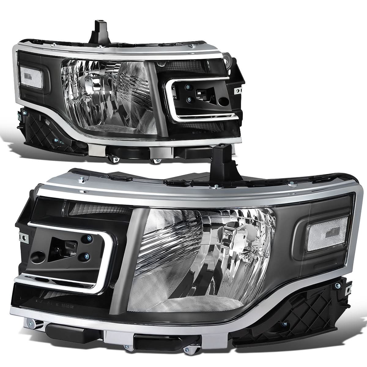 2013-2019 Ford Flex Black Housing Clear Corner Headlights