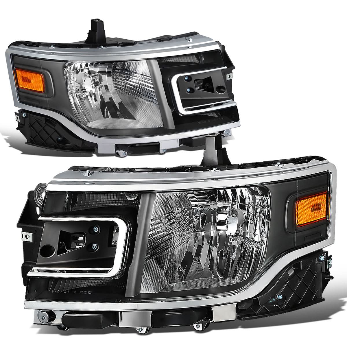 2013-2019 Ford Flex Black Housing Halogen Headlights