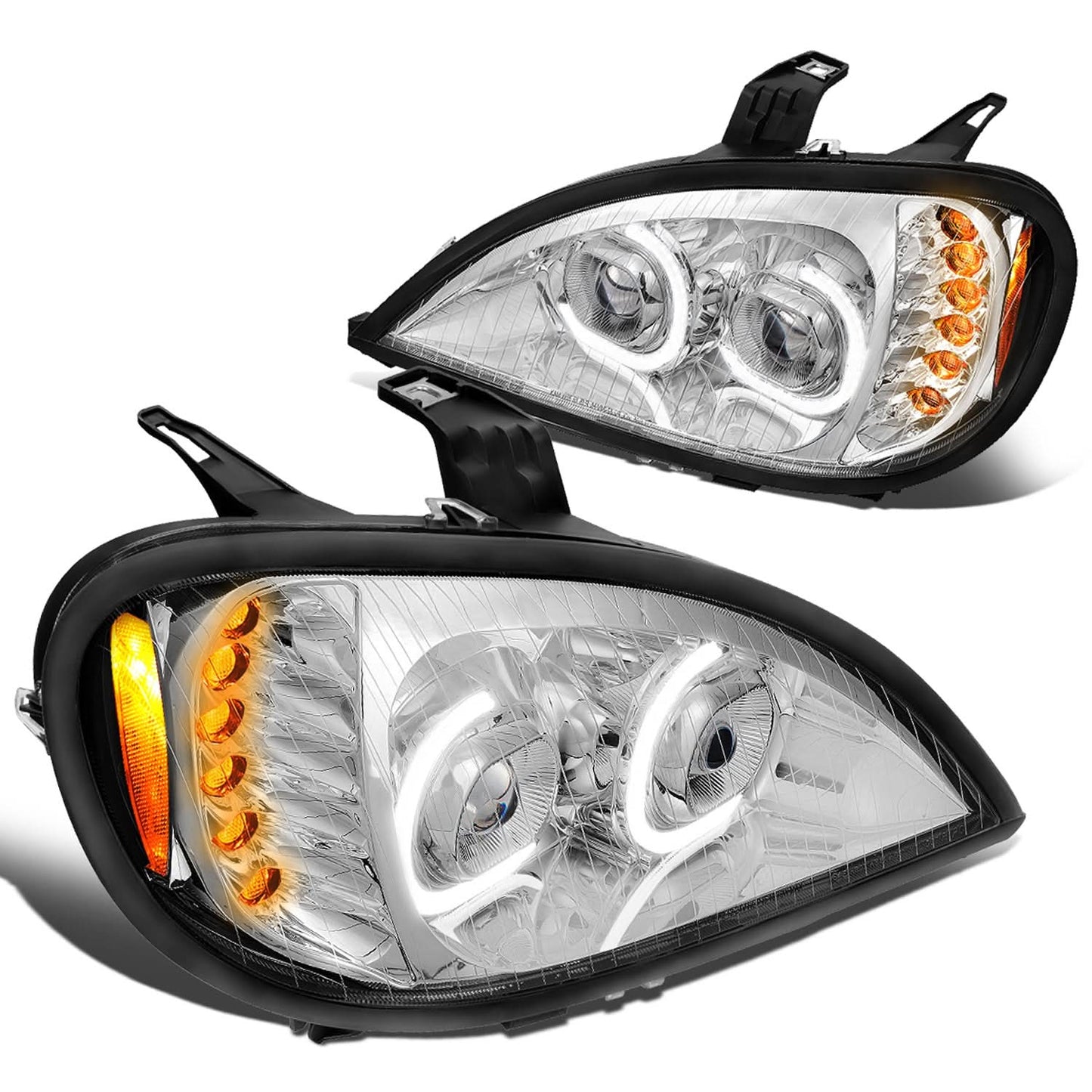 04-17 Freightliner Columbia LED Projector Headlights - Chrome
