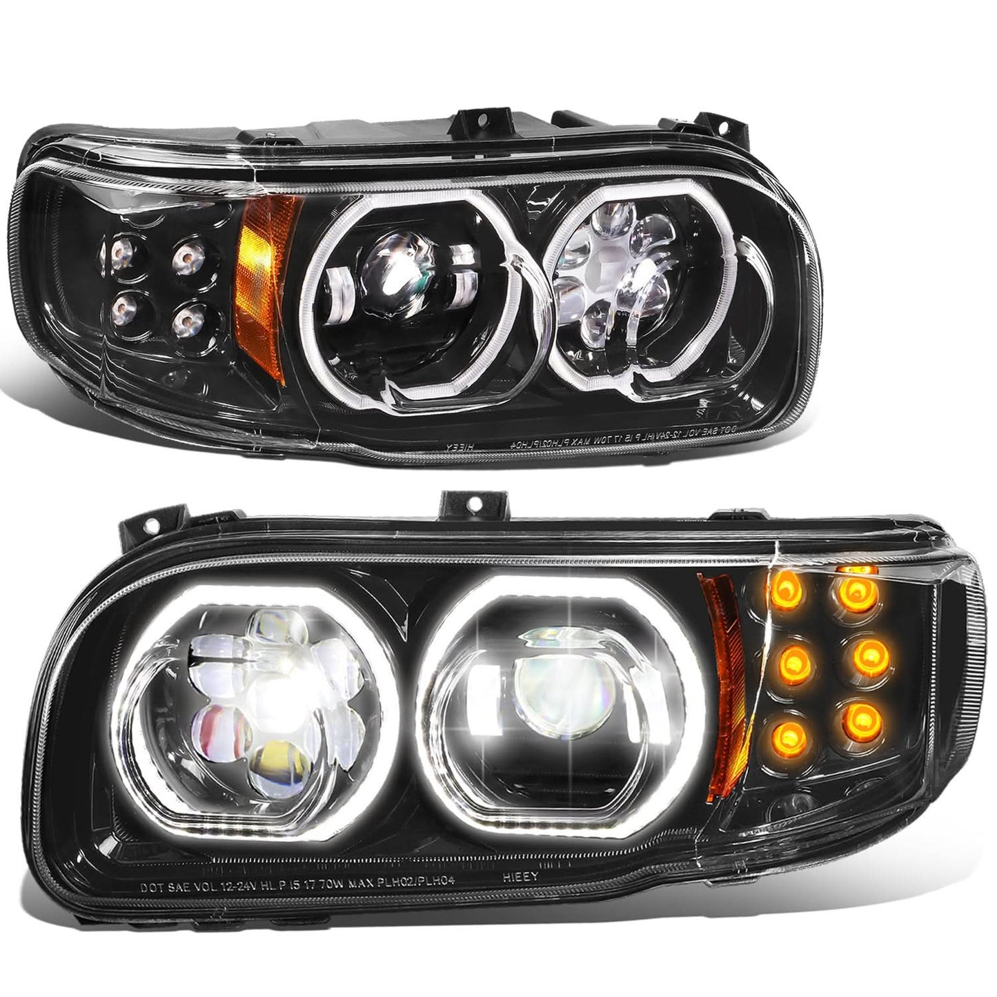 2008-2021 Peterbilt 388/389/567 Black Headlights